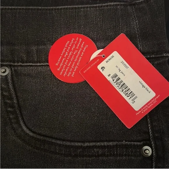 💐SPANX 20355 Straight Leg Jeans - Vintage Black - Picture 5 of 6